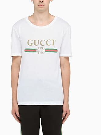 maglietta bianca con logo gucci|Magliette Gucci in Bianco .